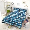 Tribal Galaxy Blue Triangle Bedding Set