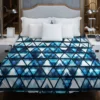 Tribal Galaxy Blue Triangle Duvet Cover