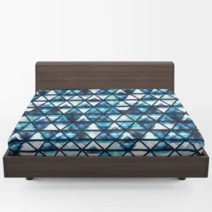 Tribal Galaxy Blue Triangle Fitted Sheet 1