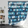 Tribal Galaxy Blue Triangle Shower Curtain