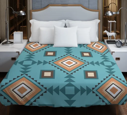 Tribal Geometrics Aztec Design Duvet Cover