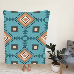 Tribal Geometrics Aztec Design Fleece Blanket