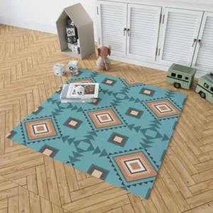 Tribal Geometrics Aztec Design Rug 1