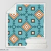 Tribal Geometrics Aztec Design Sherpa Fleece Blanket