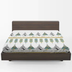 Tribal Native Wigwam Hut Design Fitted Sheet 1