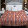 Tribal Striped Pattern Dots And Triangles Duvet Cover