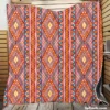 Tribal Striped Pattern Dots And Triangles Quilt Blanket