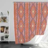 Tribal Striped Pattern Dots And Triangles Shower Curtain