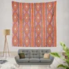 Tribal Striped Pattern Dots And Triangles Wall Tapestry