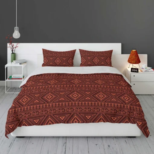 Tribal Style Brown Ethnic Design Bedding Set 1