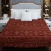 Tribal Style Brown Ethnic Design Duvet Cover