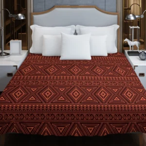 Tribal Style Brown Ethnic Design Duvet Cover