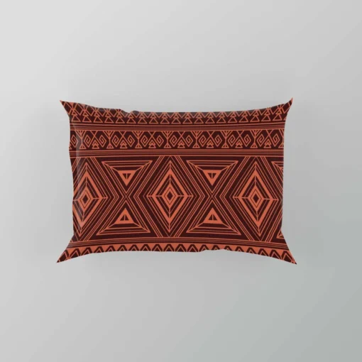 Tribal Style Brown Ethnic Design Pillow Case