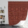 Tribal Style Brown Ethnic Design Shower Curtain