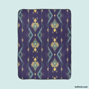 Tribal Vintage Ethnic Design Fleece Blanket 1