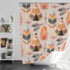 Tribal Wigwam Hut Pattern Shower Curtain