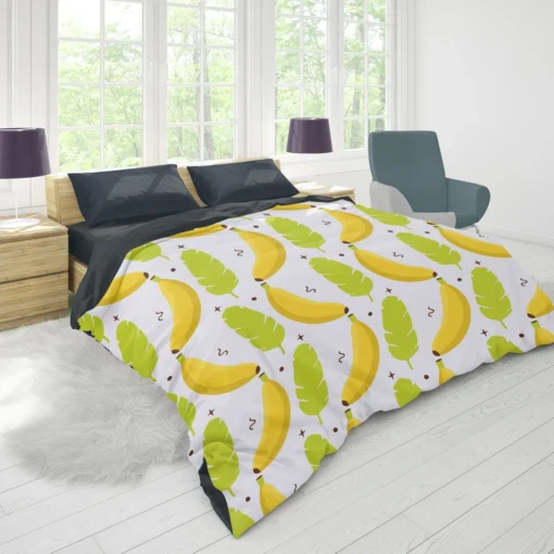 Tropical Banana And Leave Duvet Cover 1