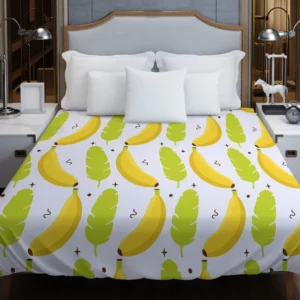 Tropical Banana And Leave Duvet Cover