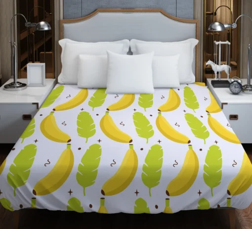 Tropical Banana And Leave Duvet Cover