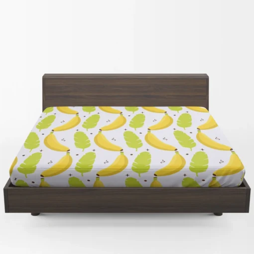 Tropical Banana And Leave Fitted Sheet 1