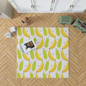 Tropical Banana And Leave Rug