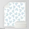 Tropical Blue Heart Balloon Sherpa Fleece Blanket