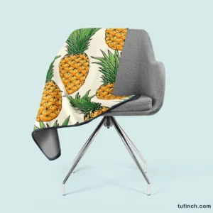 Tropical Fruit Pineapple Fleece Blanket 2