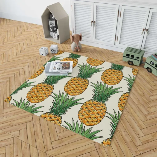 Tropical Fruit Pineapple Rug 1