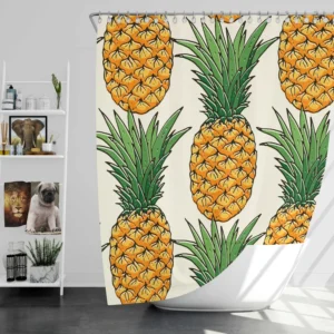 Tropical Fruit Pineapple Shower Curtain