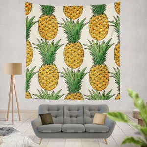 Tropical Fruit Pineapple Wall Tapestry