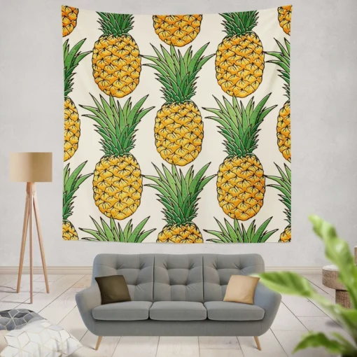 Tropical Fruit Pineapple Wall Tapestry