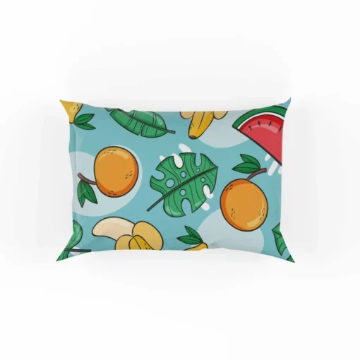 Tropical Fruit and Leave Pattern  Pillow Case