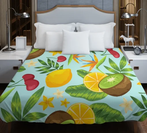 Tropical Fruits Pattern Duvet Cover