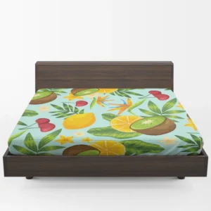 Tropical Fruits Pattern Fitted Sheet 1