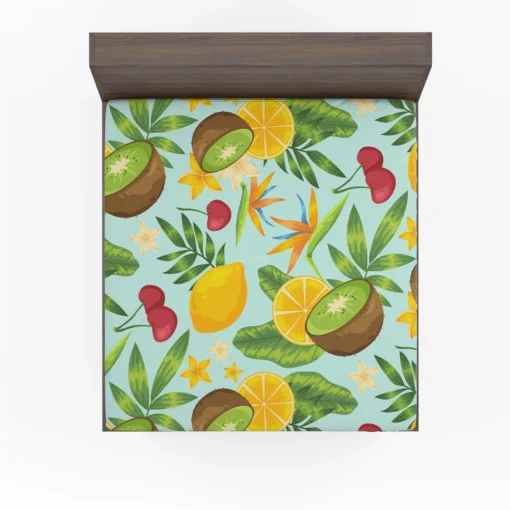 Tropical Fruits Pattern Fitted Sheet