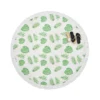 Tropical Green Leaves Pattern Round Beach Towel