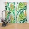 Tropical Jungle Leaves Pattern Curtain