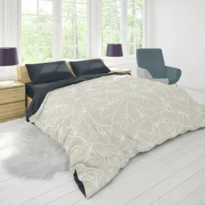 Tropical Leaf Minimalist Pattern Duvet Cover 1