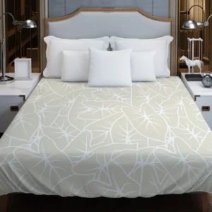 Tropical Leaf Minimalist Pattern Duvet Cover