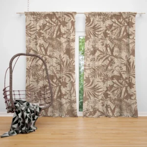 Tropical Leaves Pattern Curtain