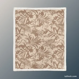 Tropical Leaves Pattern Sherpa Fleece Blanket 1