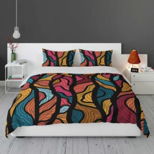 Tropical Leaves Seamless Pattern Bedding Set 1