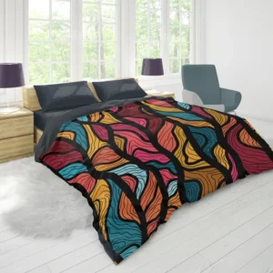 Tropical Leaves Seamless Pattern Duvet Cover 1