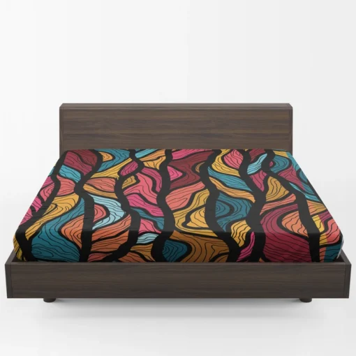 Tropical Leaves Seamless Pattern Fitted Sheet 1