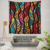 Tropical Leaves Seamless Pattern Wall Tapestry