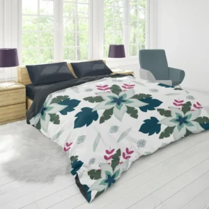 Tropical Natural Flowers Duvet Cover 1