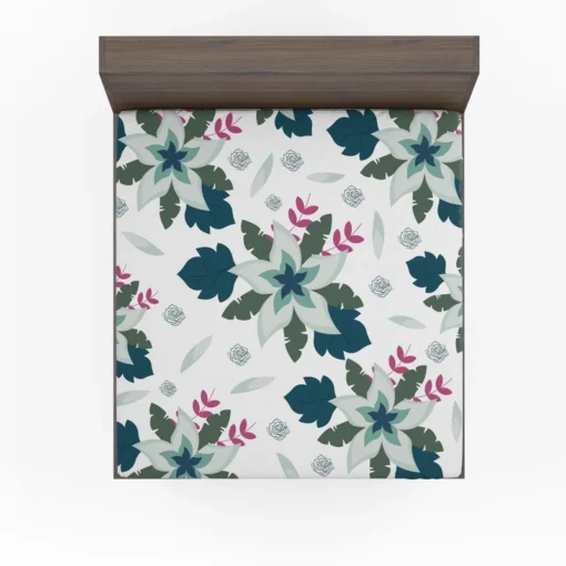 Tropical Natural Flowers Fitted Sheet