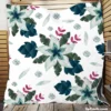 Tropical Natural Flowers Quilt Blanket