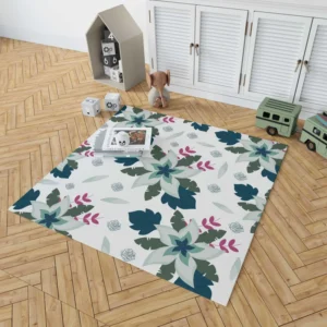 Tropical Natural Flowers Rug 1