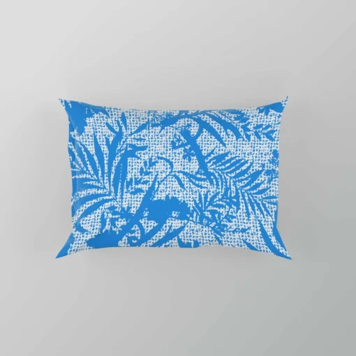 Tropical Palms Blue Pattern Pillow Case